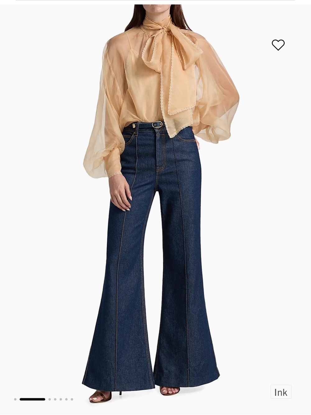 Zimmermann Dark Indigo Wide-Leg Flare Jeans